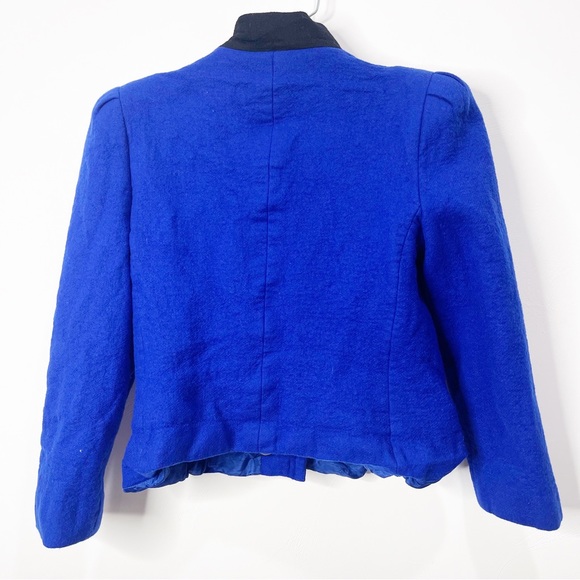 Vintage Louis Féraud Blue Black Skirt Suit Size 12 - Picture 7 of 13